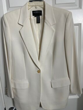 Liz Claiborne Women's Ivory Single-Button Blazer